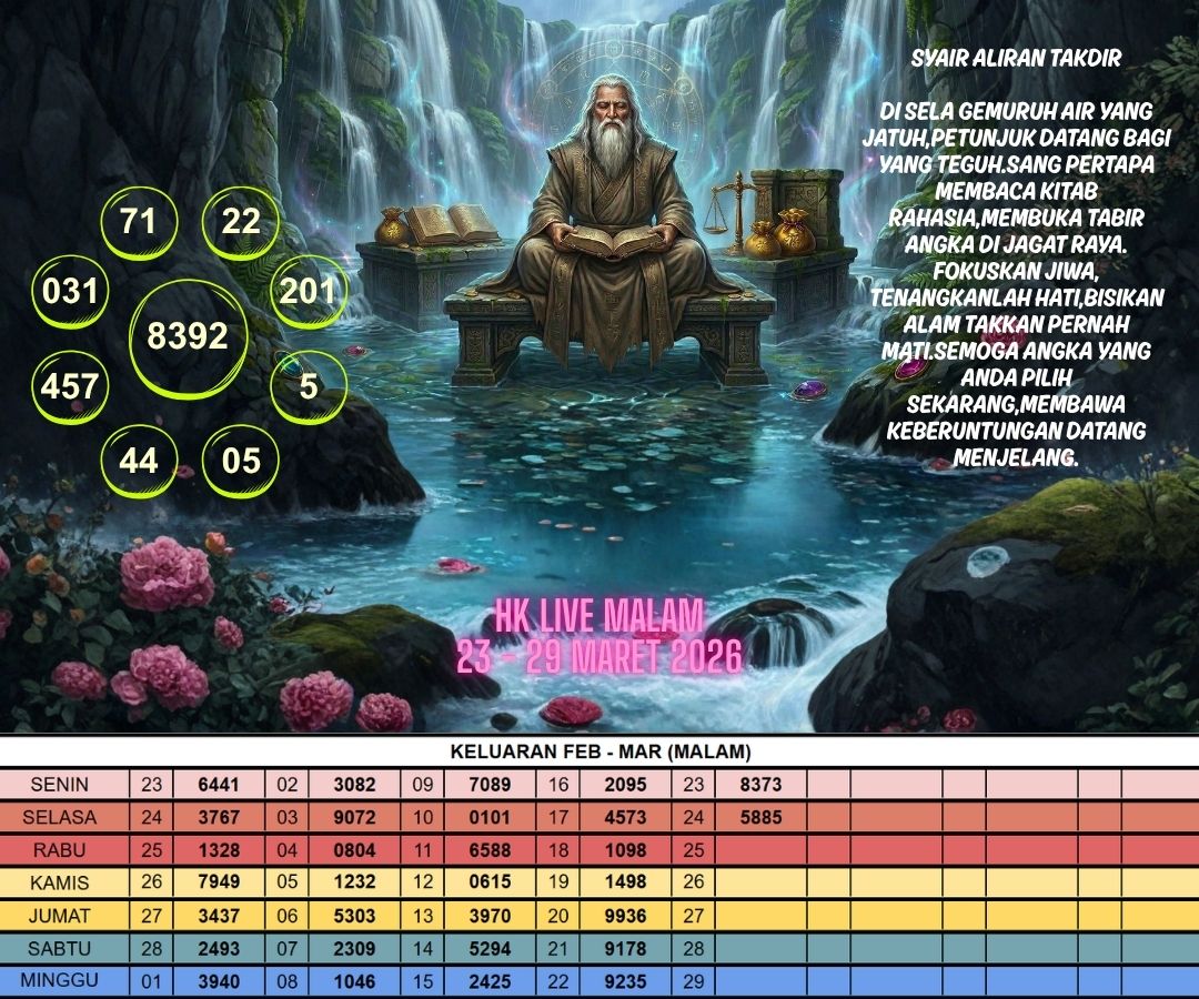 HK LIVE MALAM 23 - 29 MARET 2026
